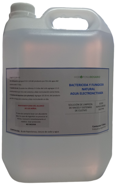 Bactericida y fungicida.Agua electroactivada 5 Litros